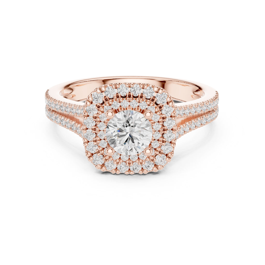 The Crown Jewel Split-Ring 0.5ct Rose Gold
