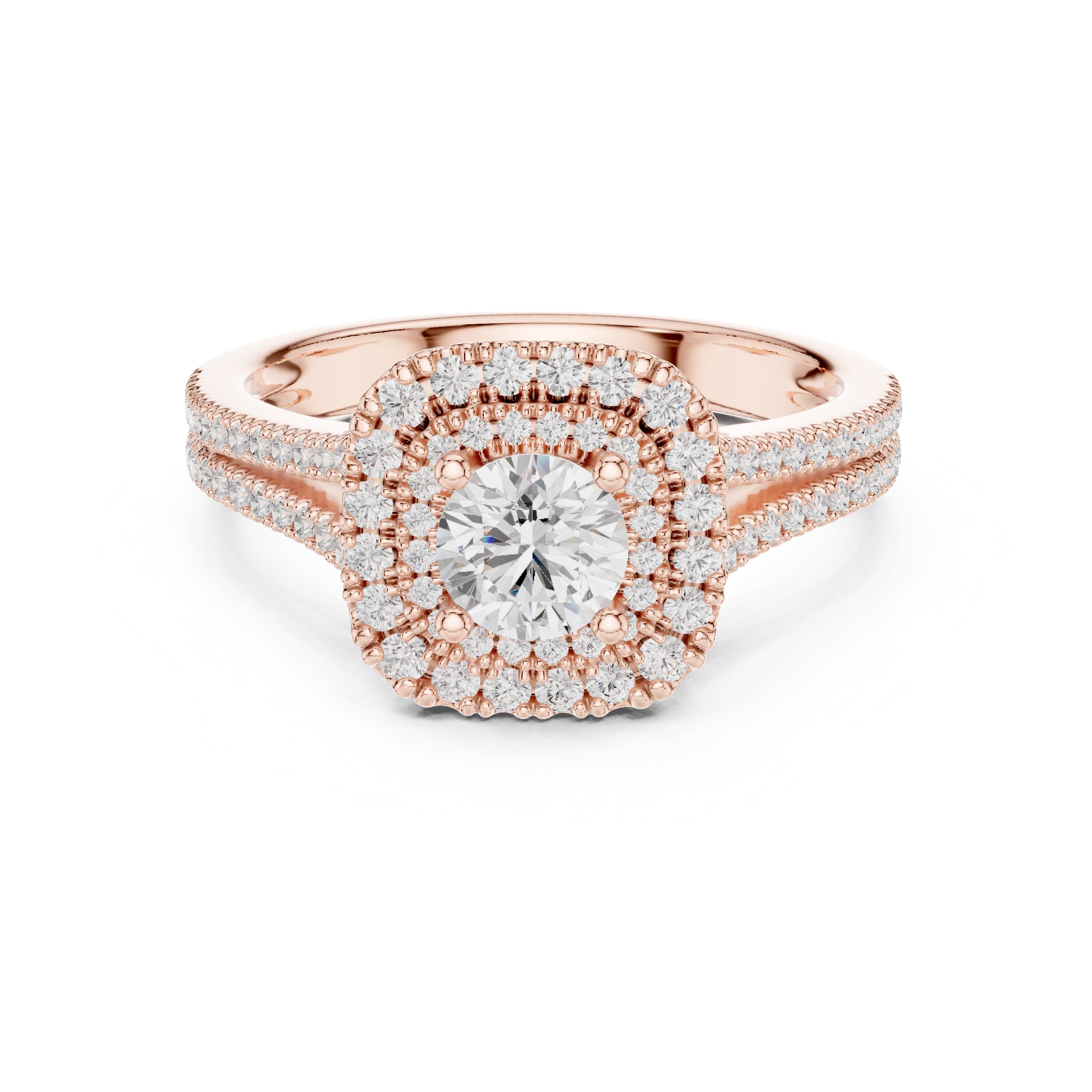 The Crown Jewel Split-Ring 0.5ct Rose Gold