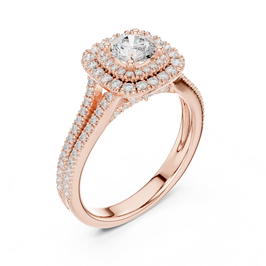 The Crown Jewel Split-Ring 0.5ct Rose Gold