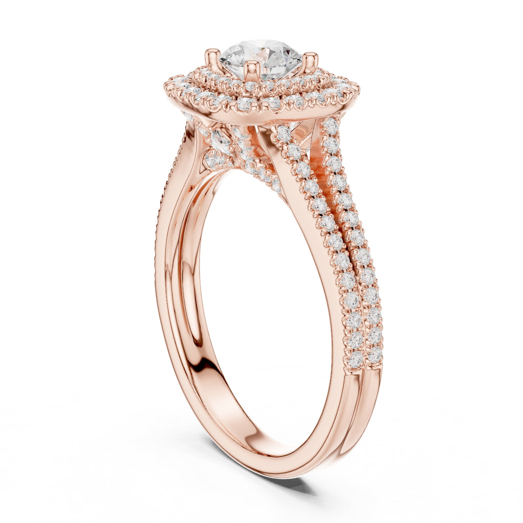 The Crown Jewel Split-Ring 0.5ct Rose Gold