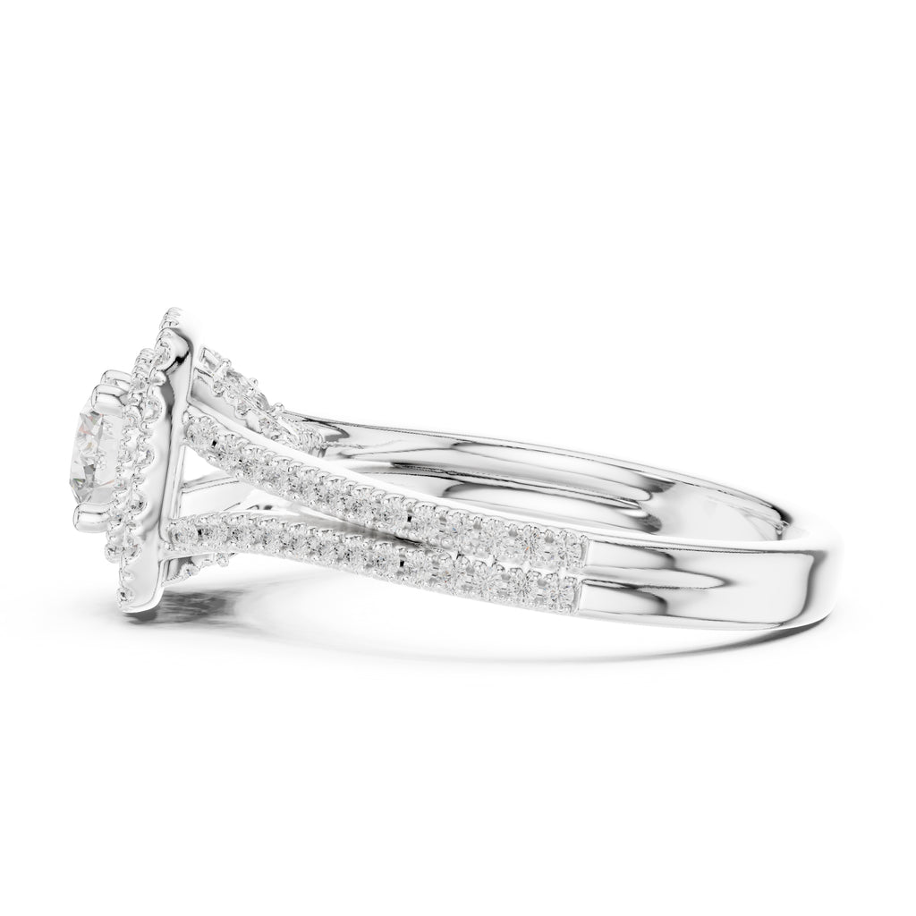 The Crown Jewel Split-Ring 0.5ct White Gold