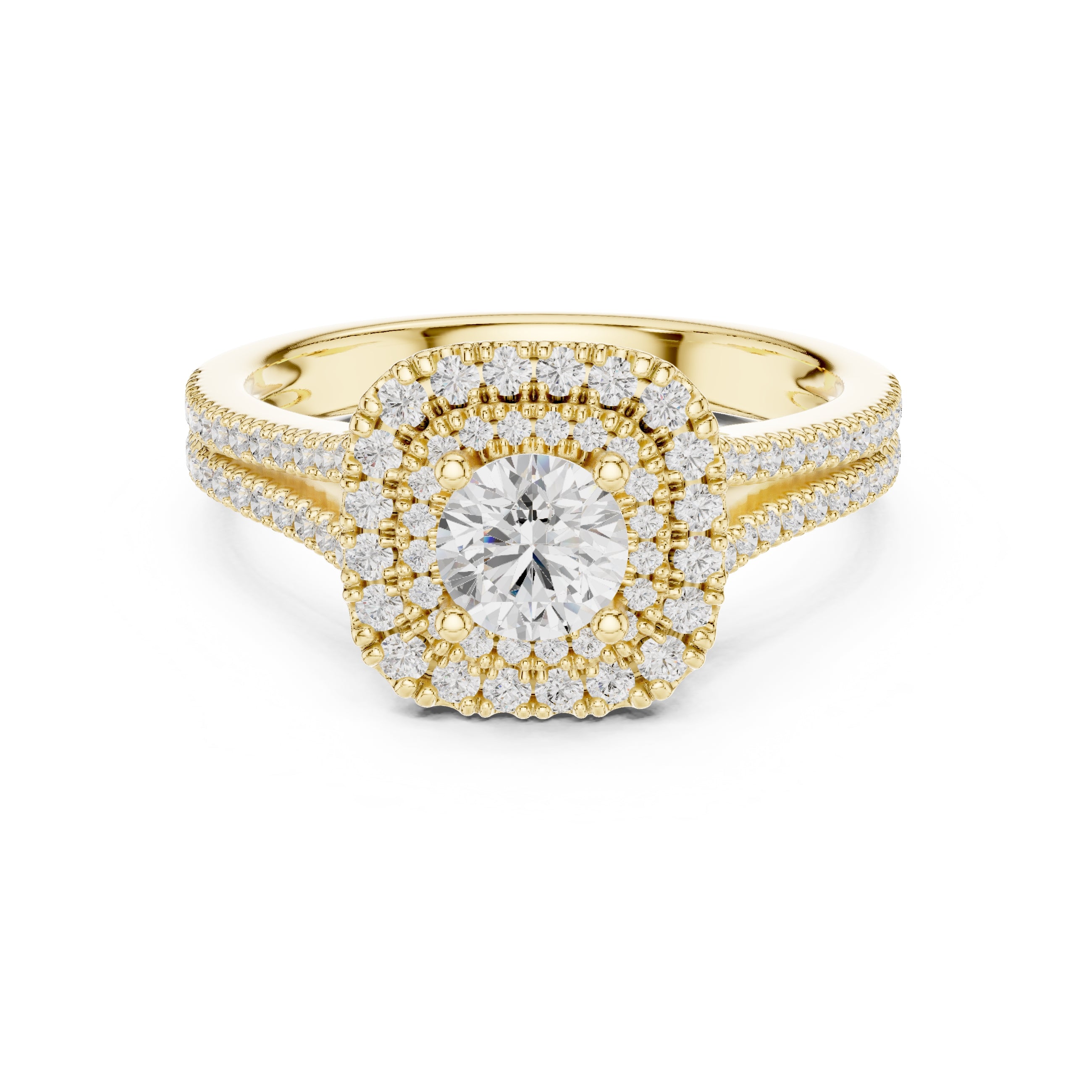 The Crown Jewel Split-Ring 0.5ct Yellow Gold