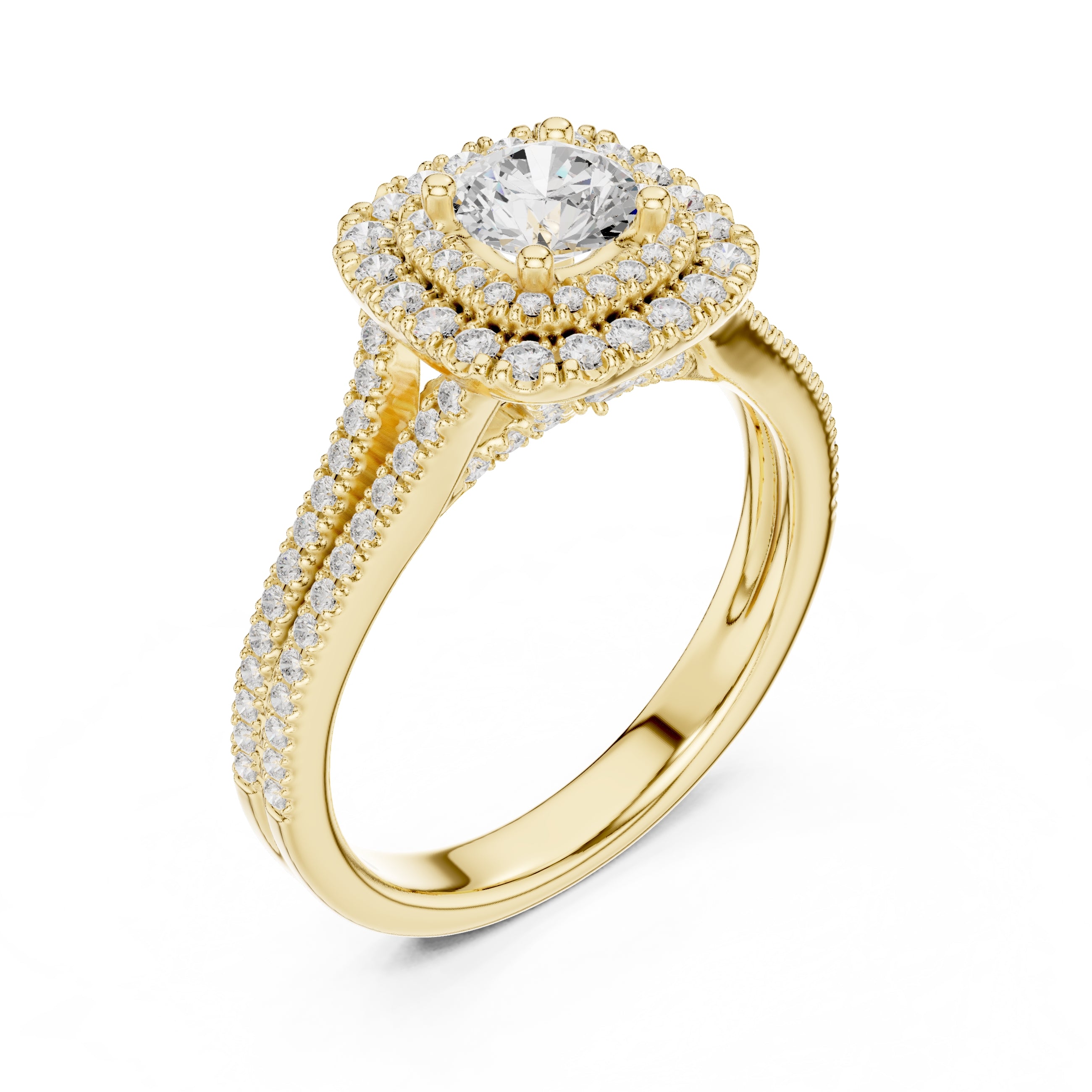 The Crown Jewel Split-Ring 0.5ct Yellow Gold