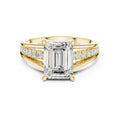 2 ct Emerald-Cut Multi-Row Split Shank Ring 2.05ct Yellow Gold