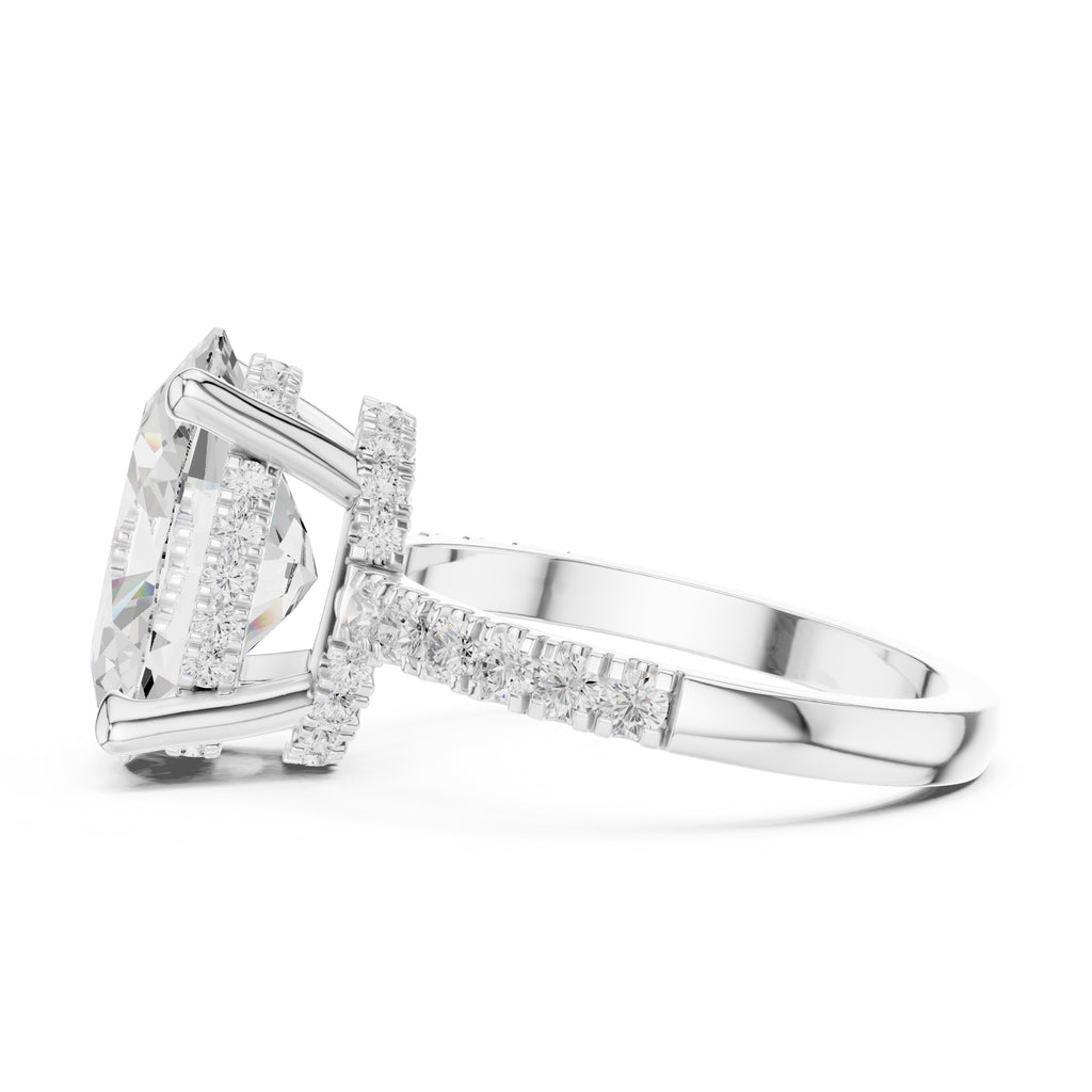 4.00 ct Oval Majestic Solitaire Ring 4ct White Gold