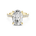 4.00 ct Oval Majestic Solitaire Ring 4ct Yellow Gold