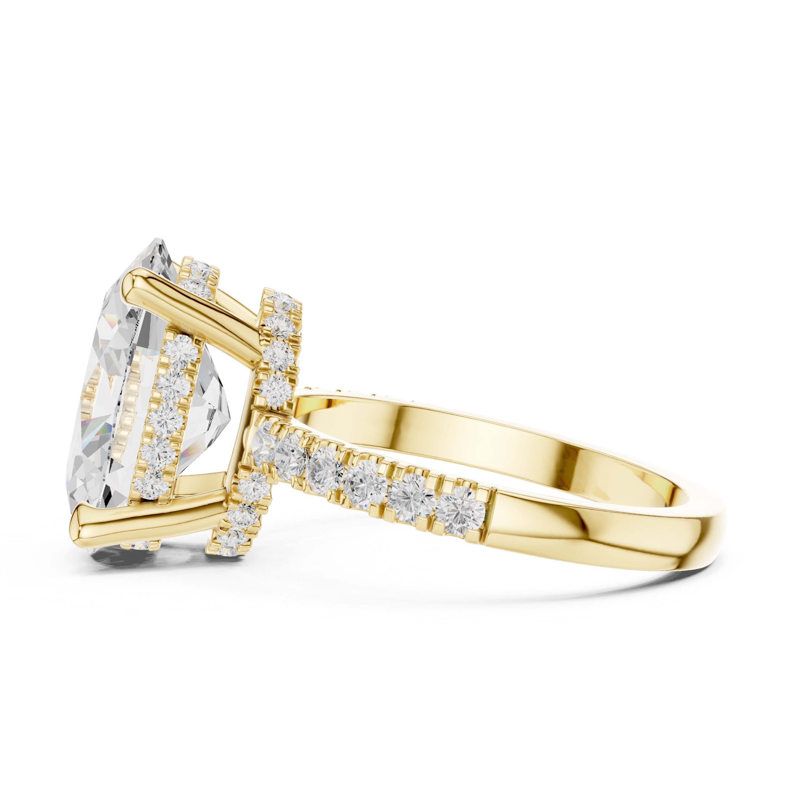 4.00 ct Oval Majestic Solitaire Ring 4ct Yellow Gold