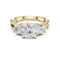 2.00 ct Round Three Stone Ring 2ct Yellow Gold
