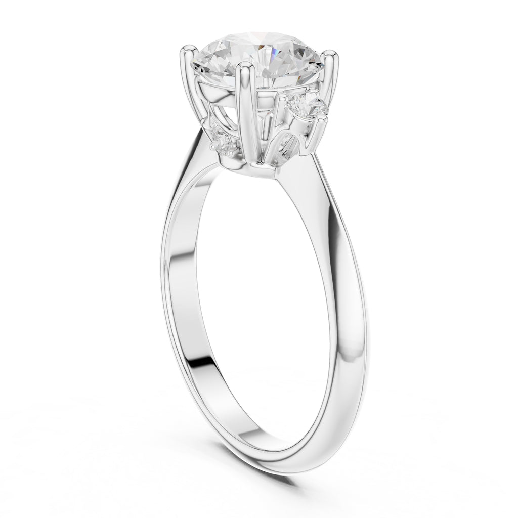 2.00 ct Round Diamond Ring 2ct White Gold