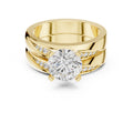 1.50 ct Round Bridal Ring Set 1.5ct Yellow Gold