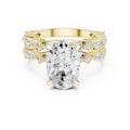 3.00 ct Oval Marquise Bridal Ring Set 3ct Yellow Gold