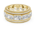 Radiant Cut & Milgrain Eternity Band Yellow Gold