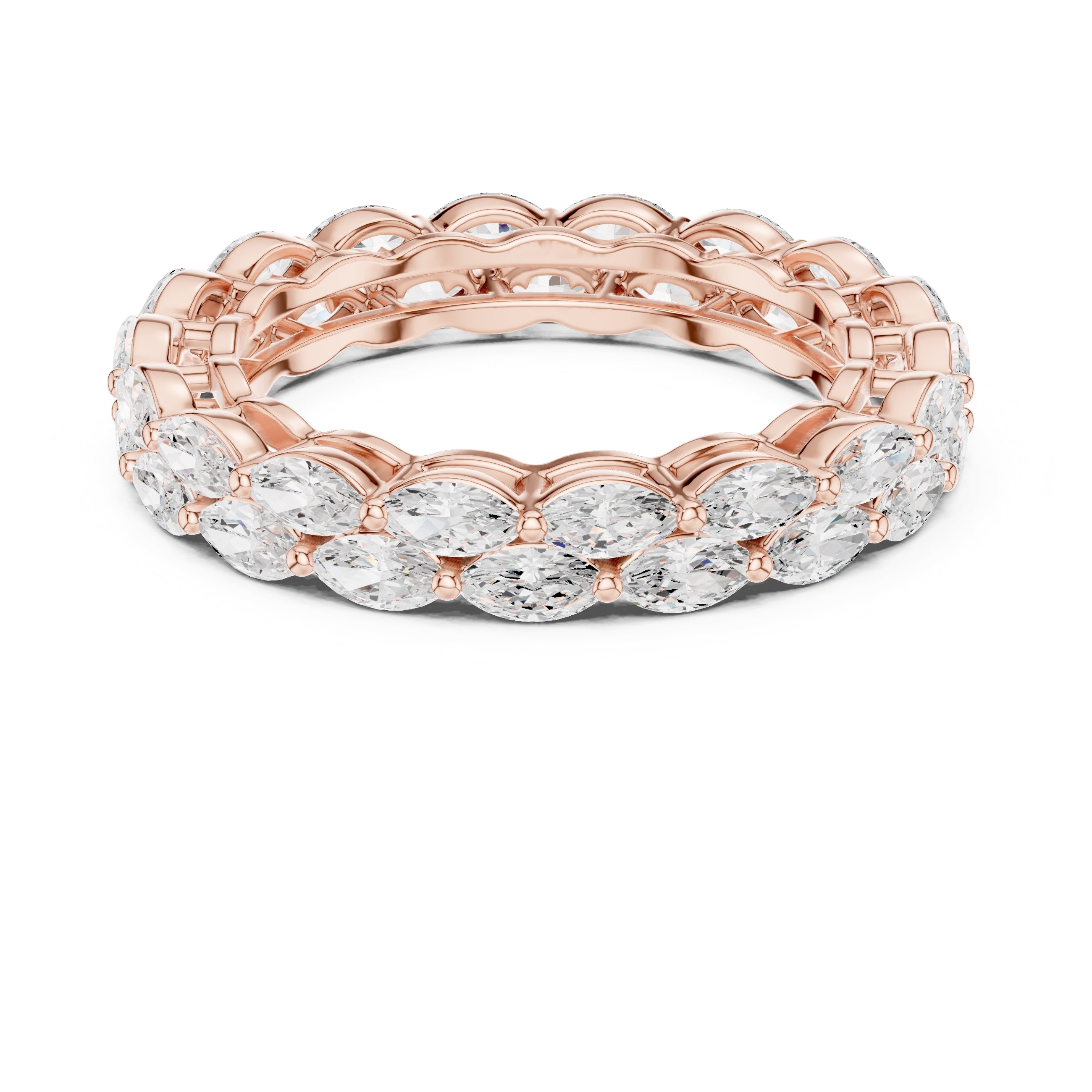 Marquise Eternity Band Rose Gold