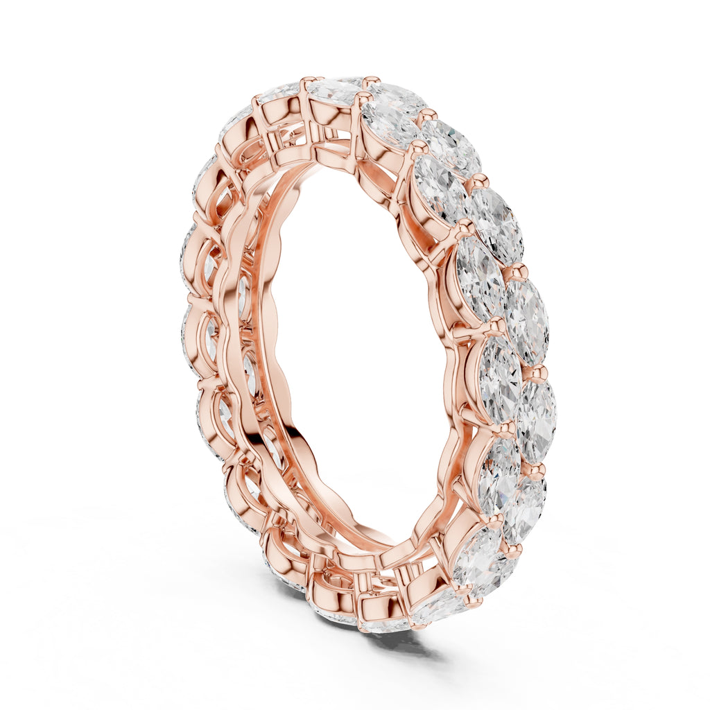 Marquise Eternity Band Rose Gold