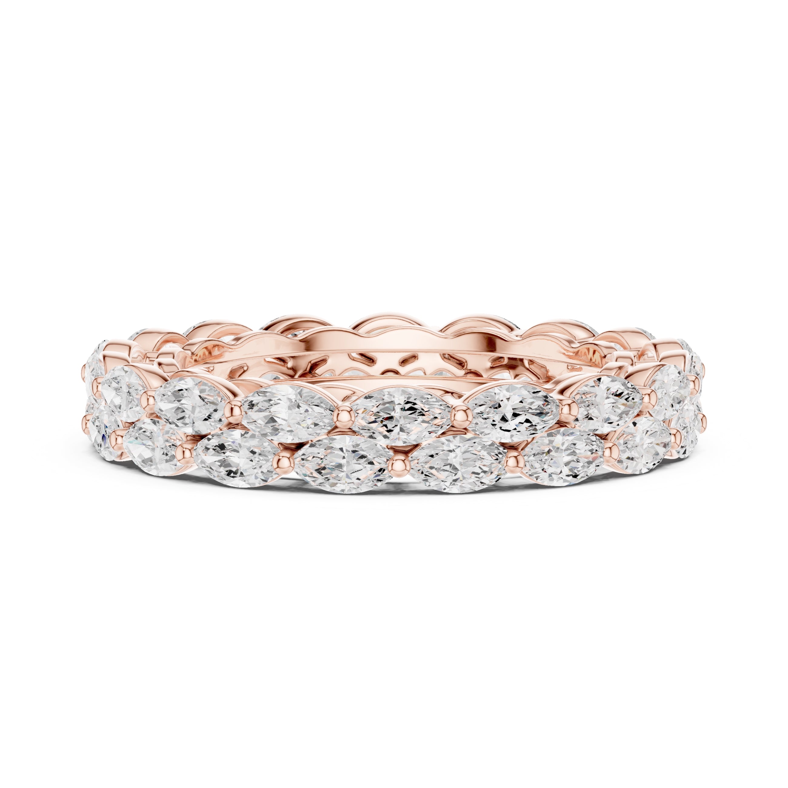 Marquise Eternity Band Rose Gold