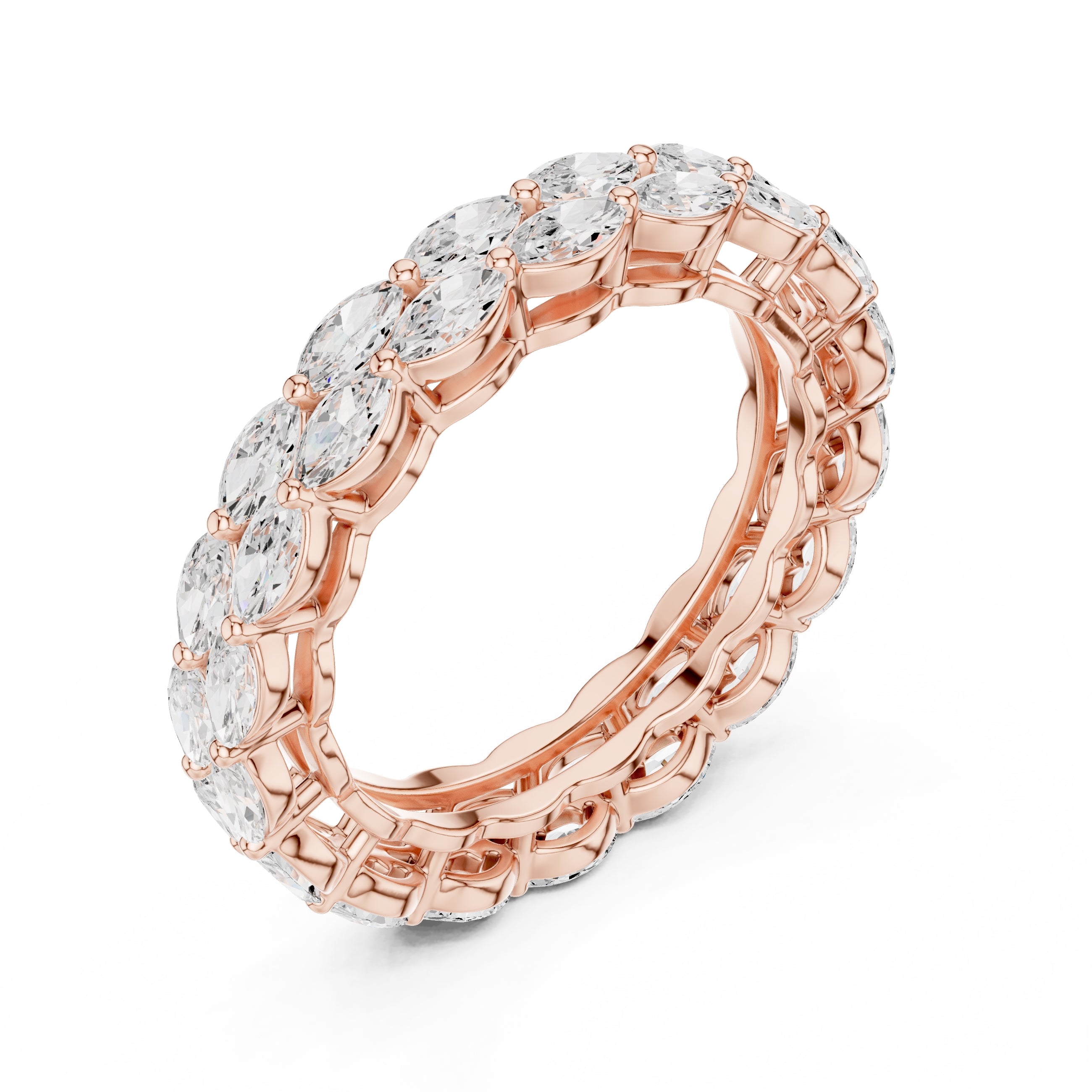 Marquise Eternity Band Rose Gold
