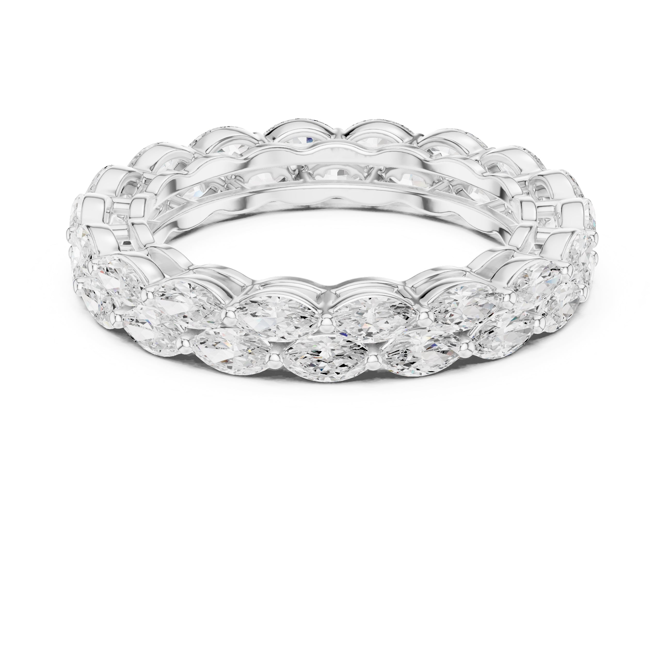 Marquise Eternity Band White Gold