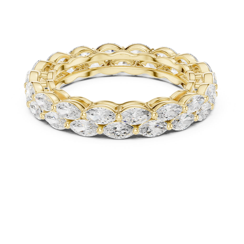 Marquise Eternity Band Yellow Gold