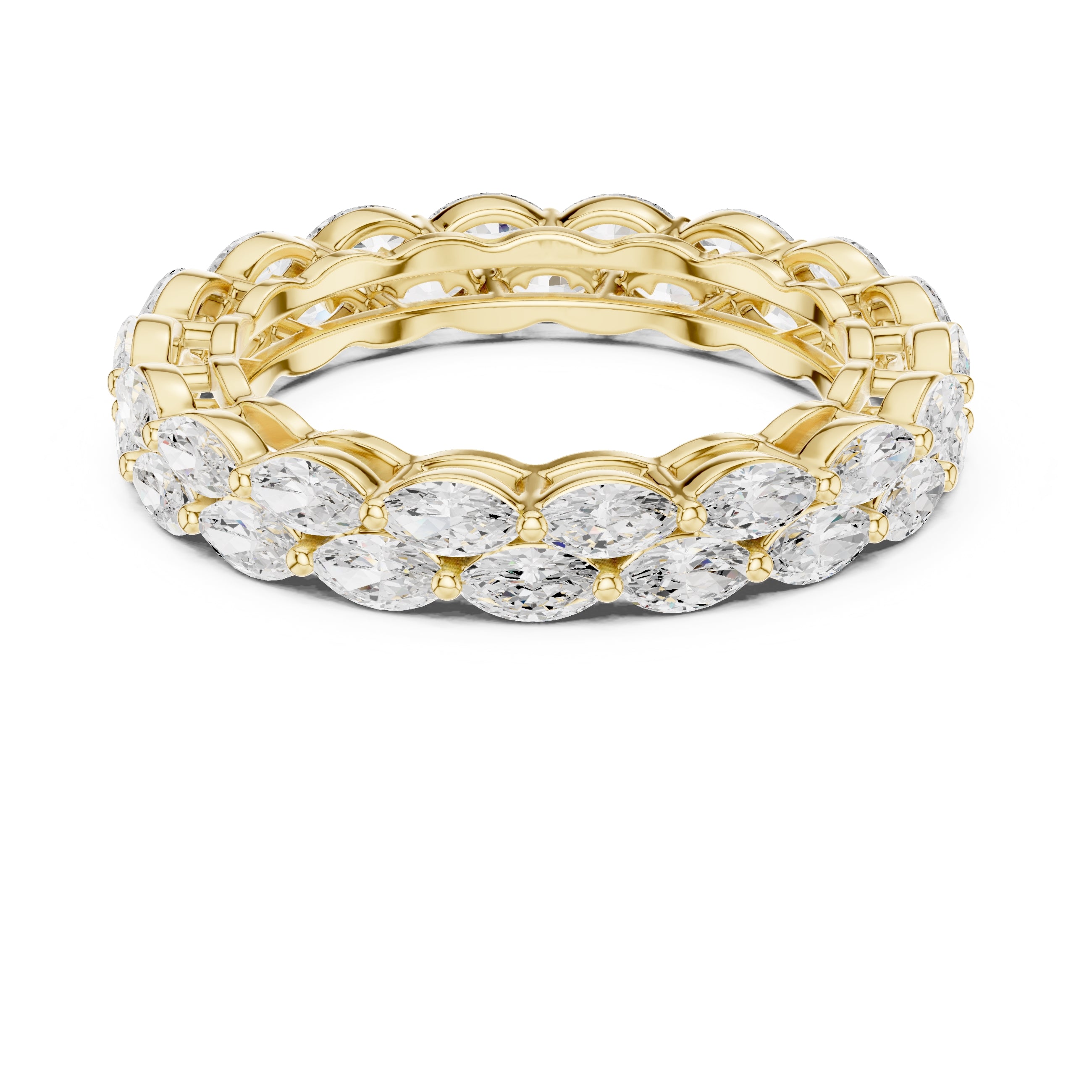 Marquise Eternity Band Yellow Gold