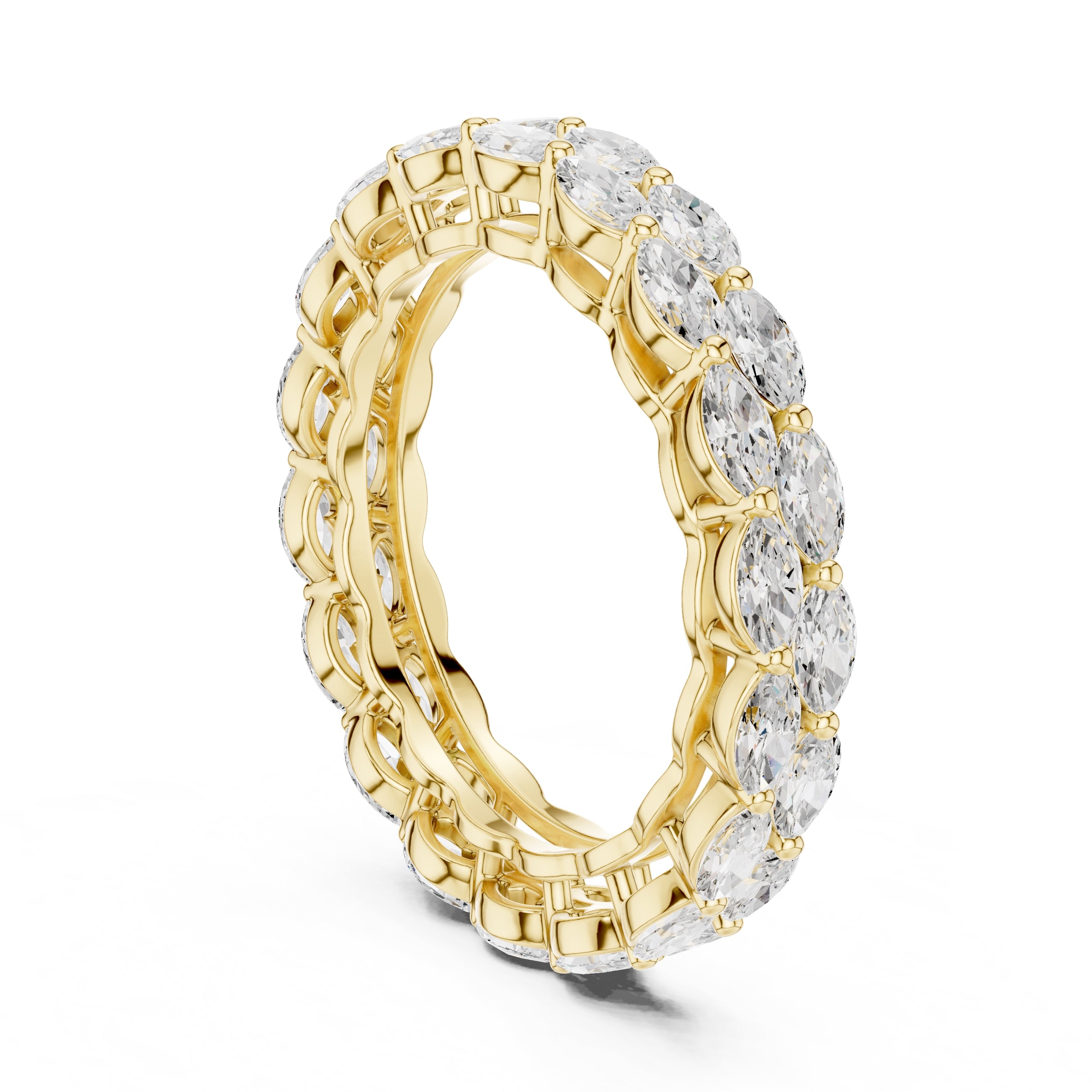 Marquise Eternity Band Yellow Gold