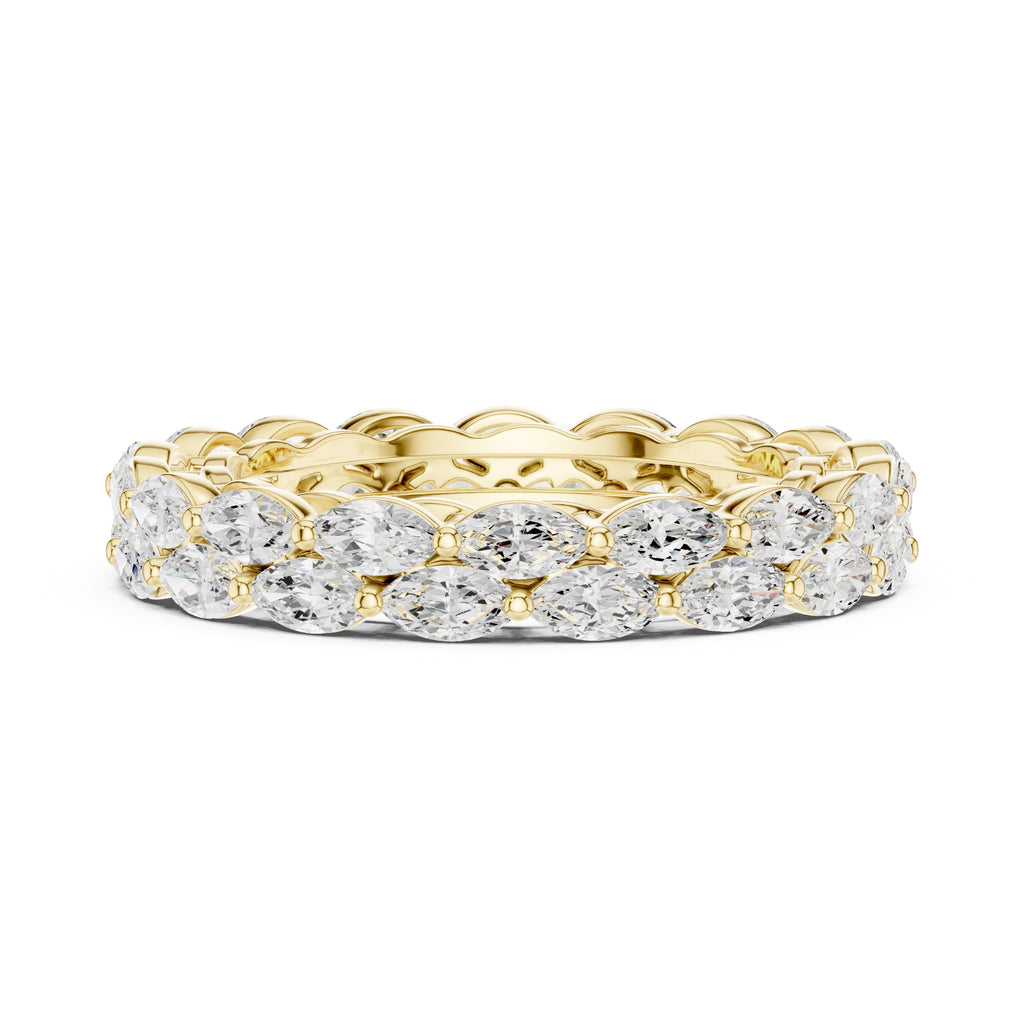 Marquise Eternity Band Yellow Gold