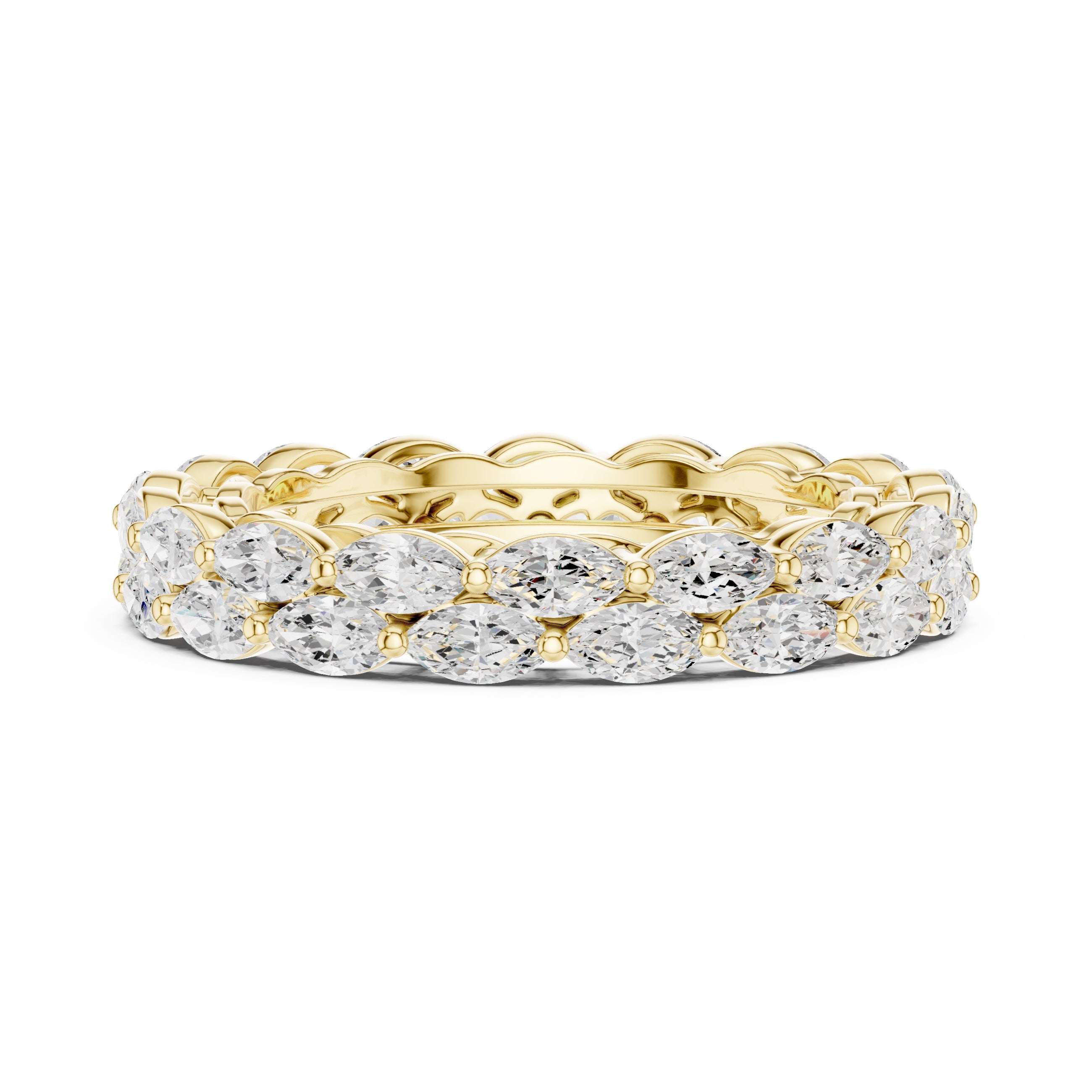 Marquise Eternity Band Yellow Gold