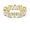 Marquise Bezel Eternity Band Yellow Gold