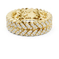 Designer Entwined Wedding Ring Yellow Gold