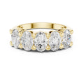 Oval Diamond Five-Stone Ring Yellow Gold