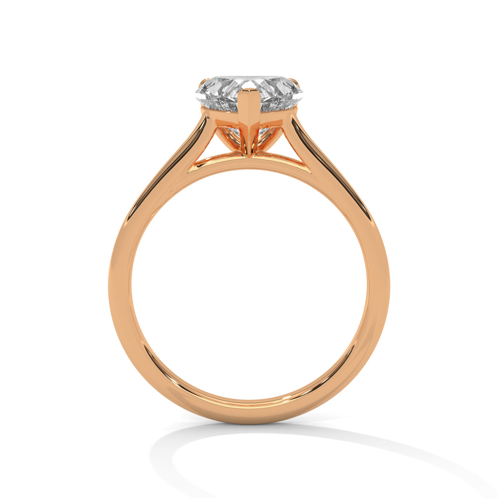 2.00 ct Heart Shape Solitaire Ring 2ct Rose Gold