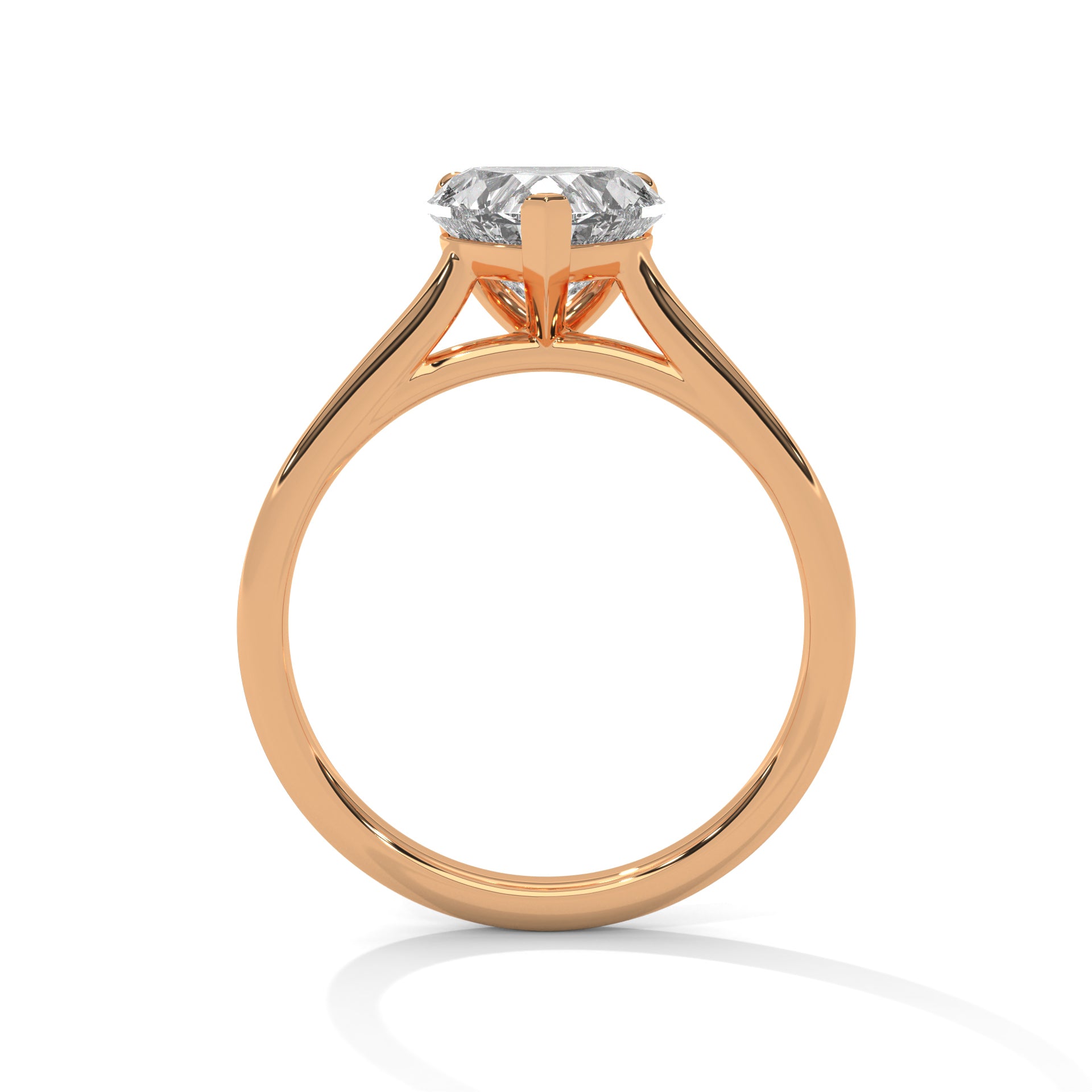 2.00 ct Heart Shape Solitaire Ring 2ct Rose Gold