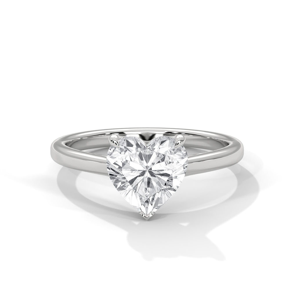 2.00 ct Heart Shape Solitaire Ring 2ct White Gold