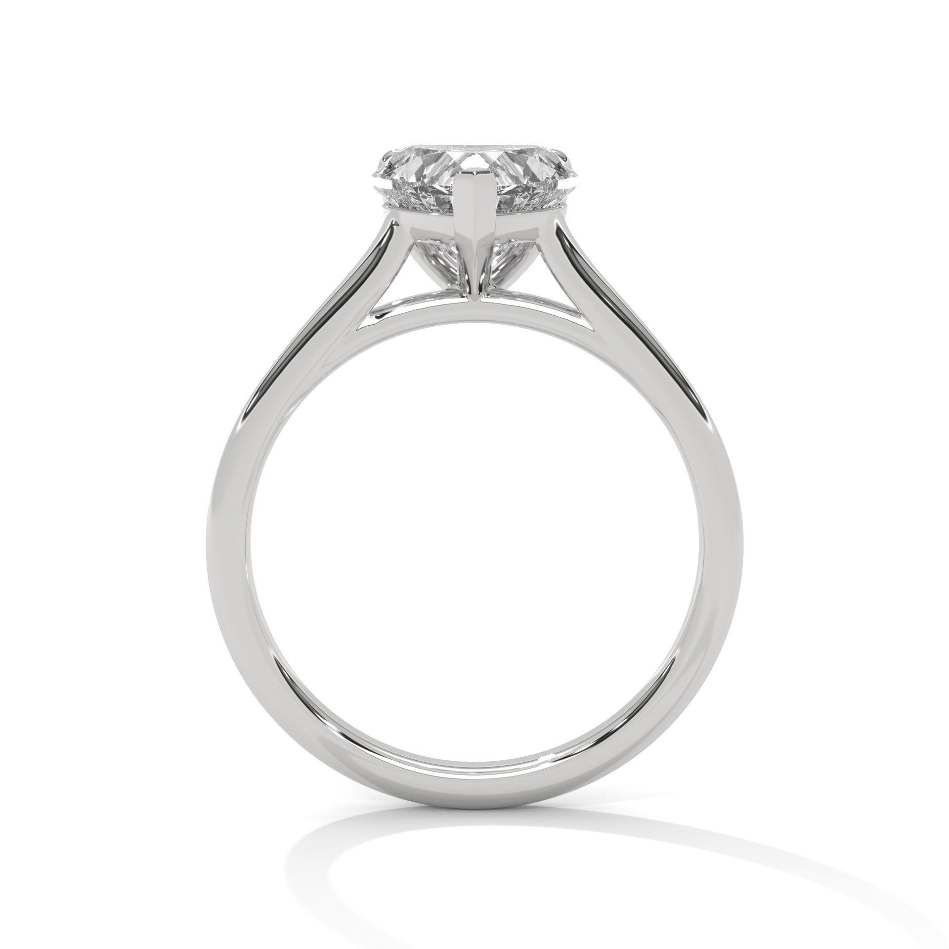 2.00 ct Heart Shape Solitaire Ring 2ct White Gold
