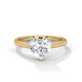 2.00 ct Heart Shape Solitaire Ring 2ct Yellow Gold