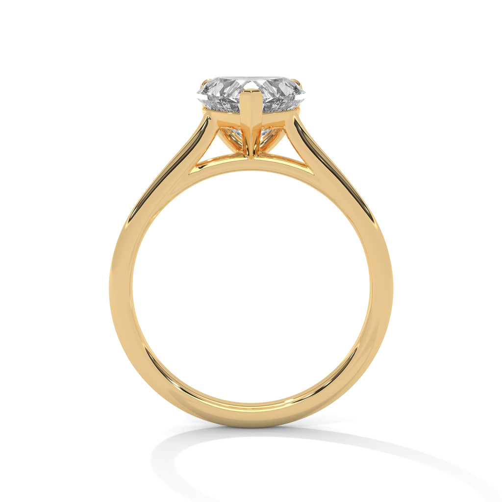 2.00 ct Heart Shape Solitaire Ring 2ct Yellow Gold