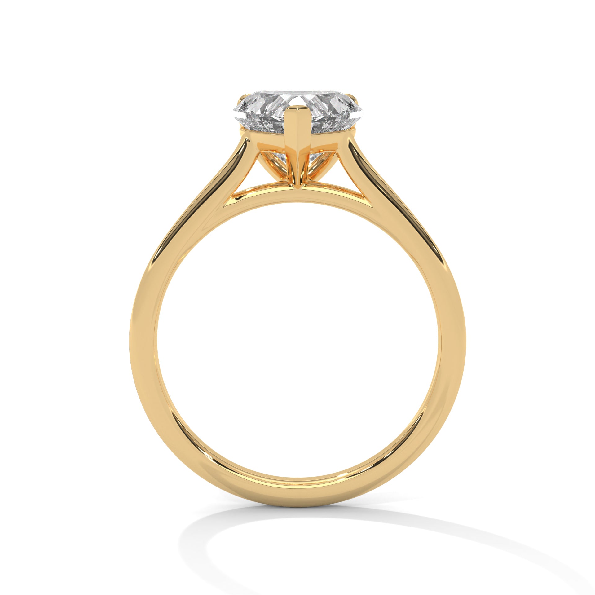 2.00 ct Heart Shape Solitaire Ring 2ct Yellow Gold