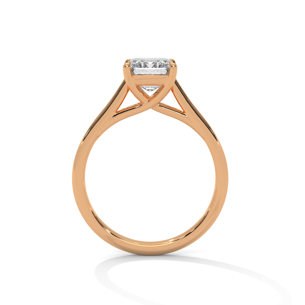 2.00 ct Radiant Solitaire Engagement Ring 2ct Rose Gold