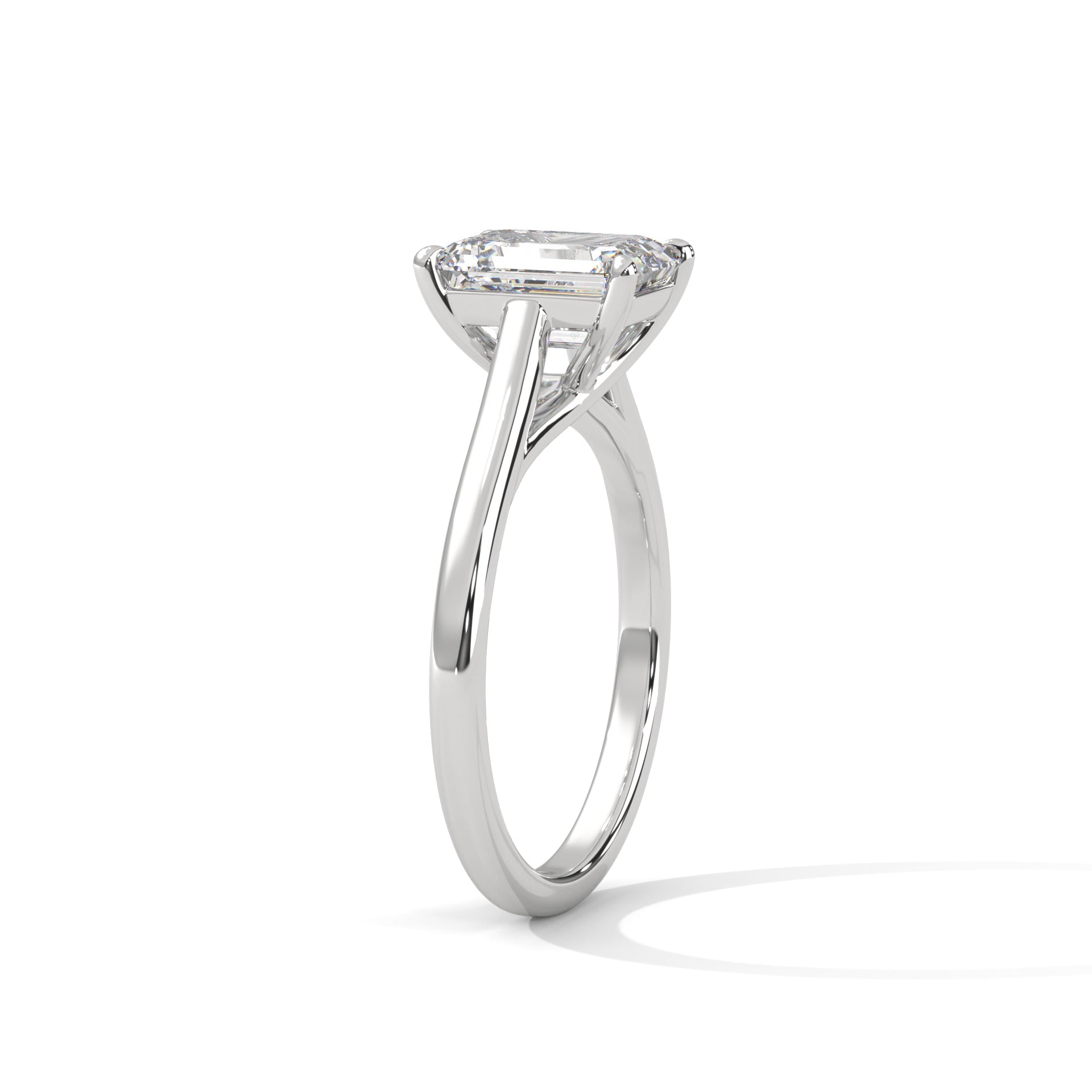 2.00 ct Radiant Solitaire Engagement Ring 2ct White Gold