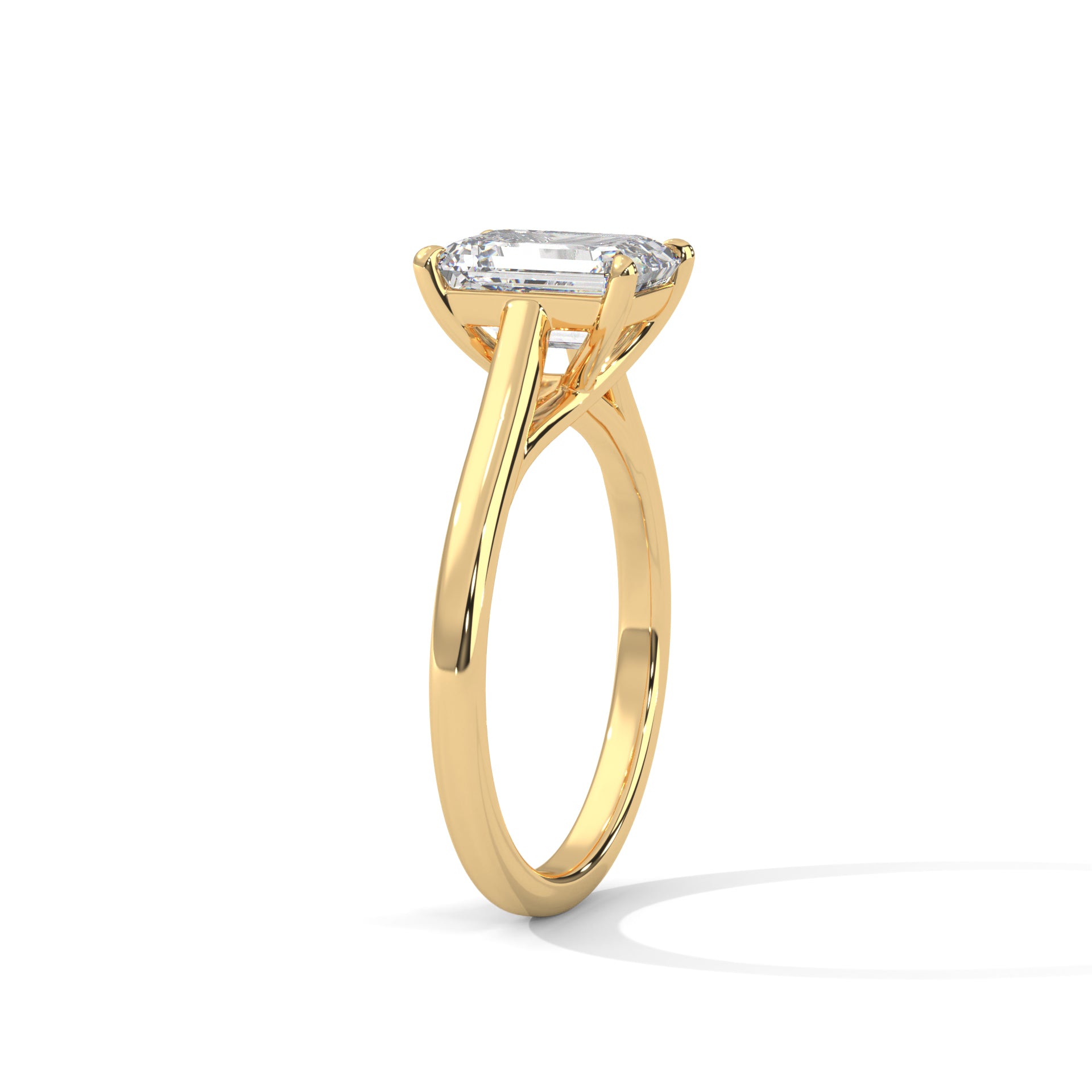 2.00 ct Radiant Solitaire Engagement Ring 2ct Yellow Gold