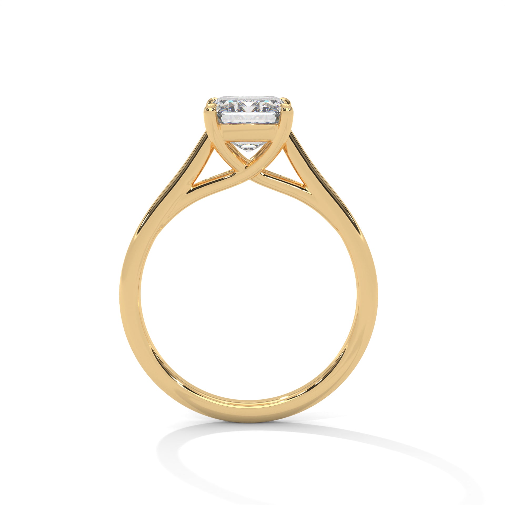 2.00 ct Radiant Solitaire Engagement Ring 2ct Yellow Gold