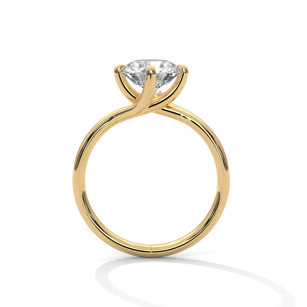 2.00 ct Round Solitaire Engagement Ring 2ct Yellow Gold