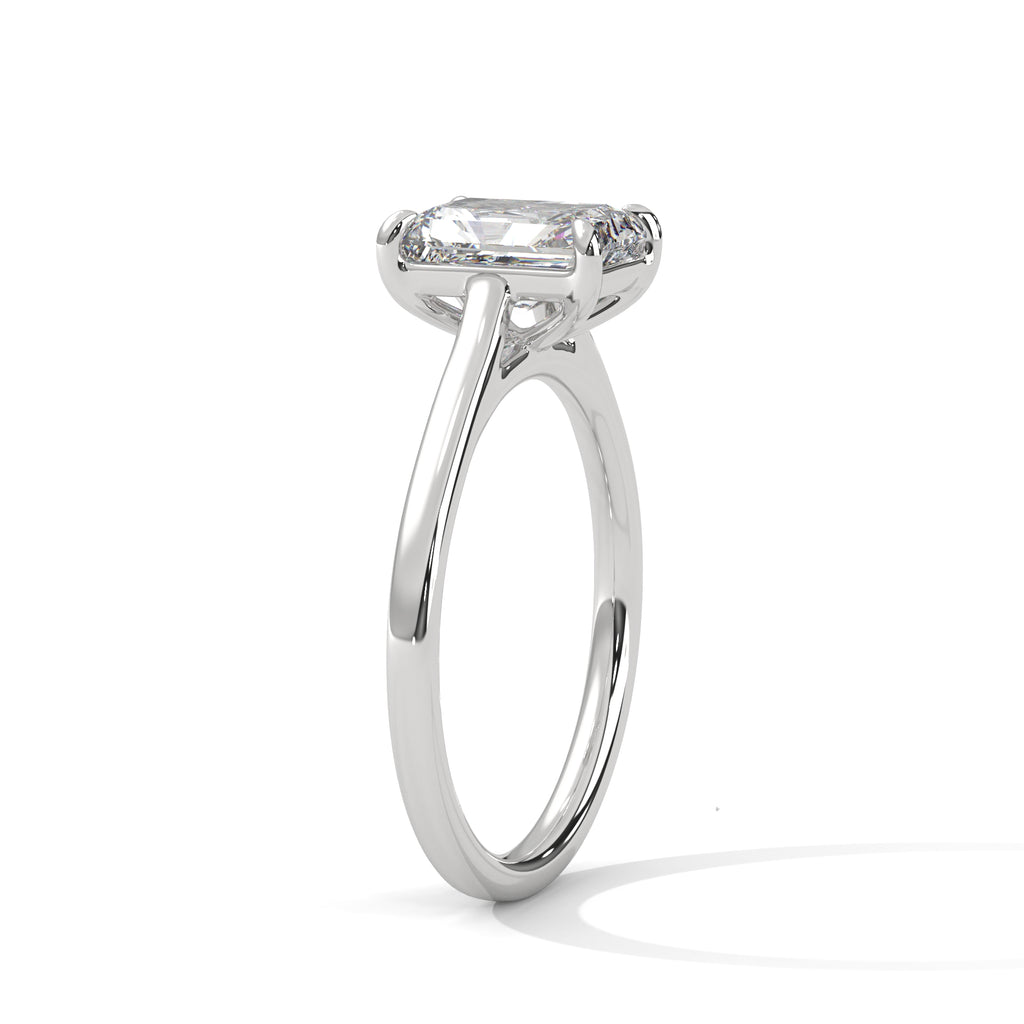 2.00 ct Emerald Cut Solitaire Engagement Ring 2ct White Gold
