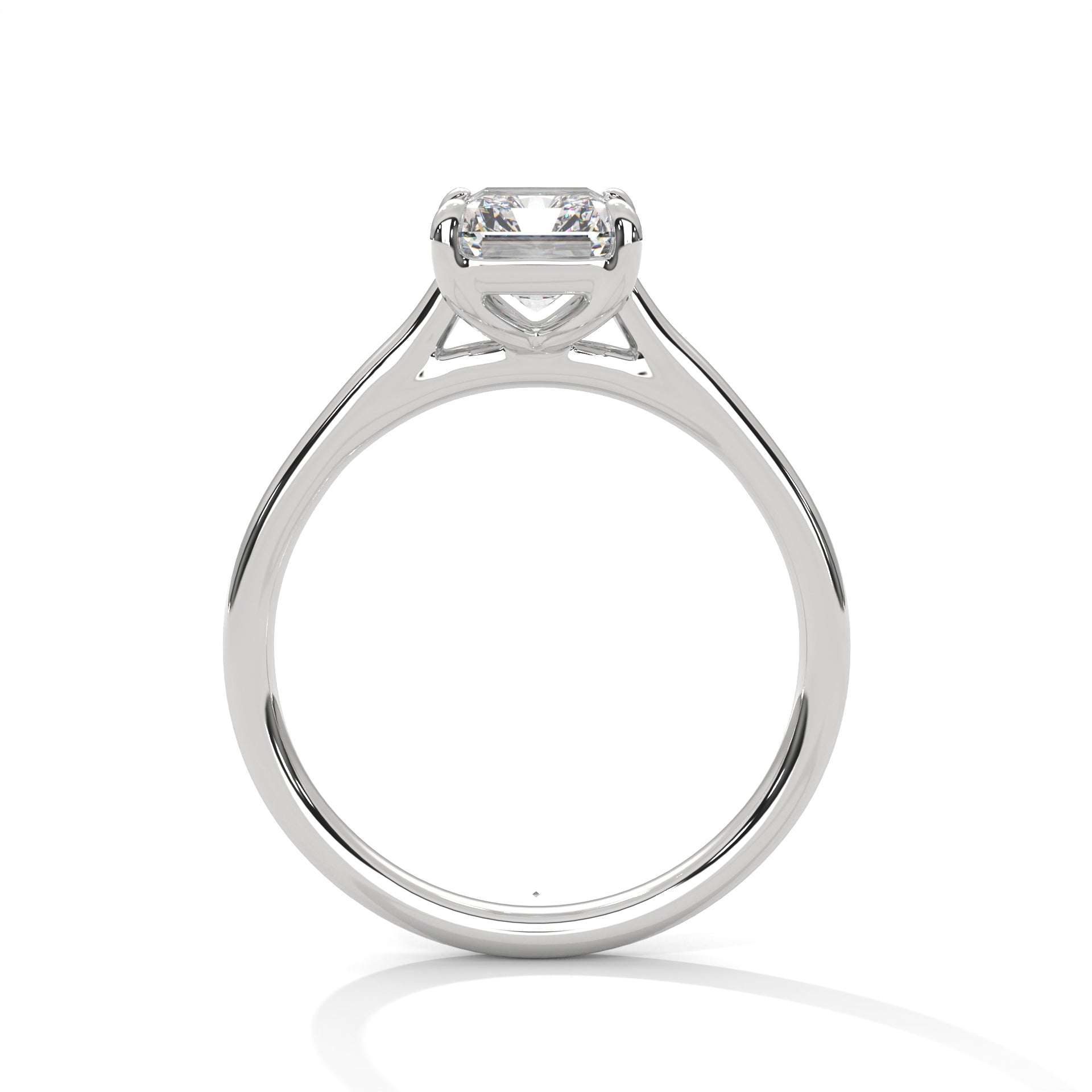 2.00 ct Emerald Cut Solitaire Engagement Ring 2ct White Gold