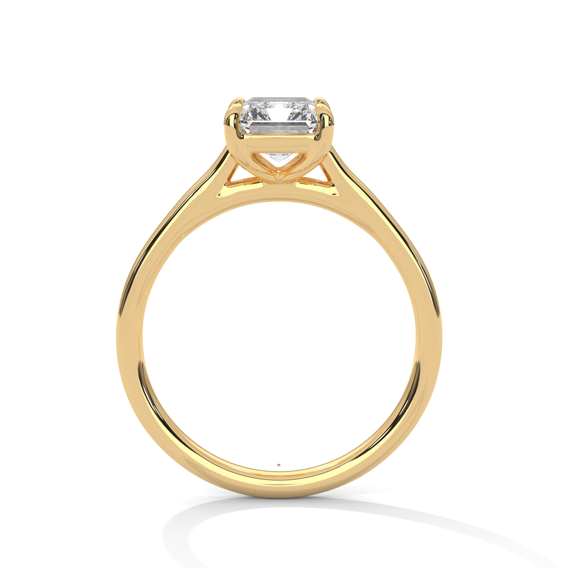 2.00 ct Emerald Cut Solitaire Engagement Ring 2ct Yellow Gold