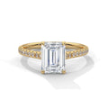 2.00 ct Classic Emerald Step-Cut Engagement Ring 2ct Yellow Gold