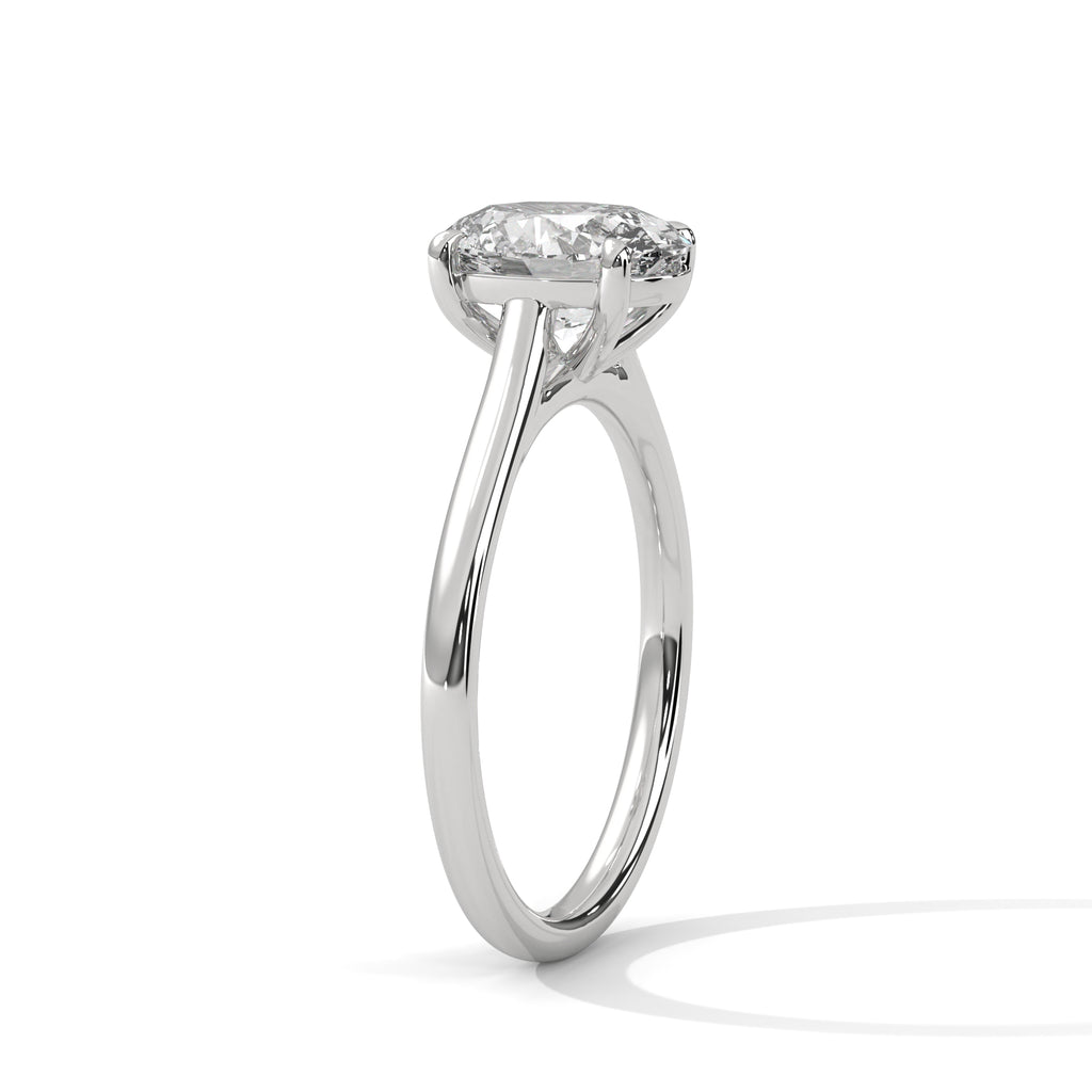 2.00 ct Oval Cut Solitaire Diamond Engagement Ring 2ct White Gold