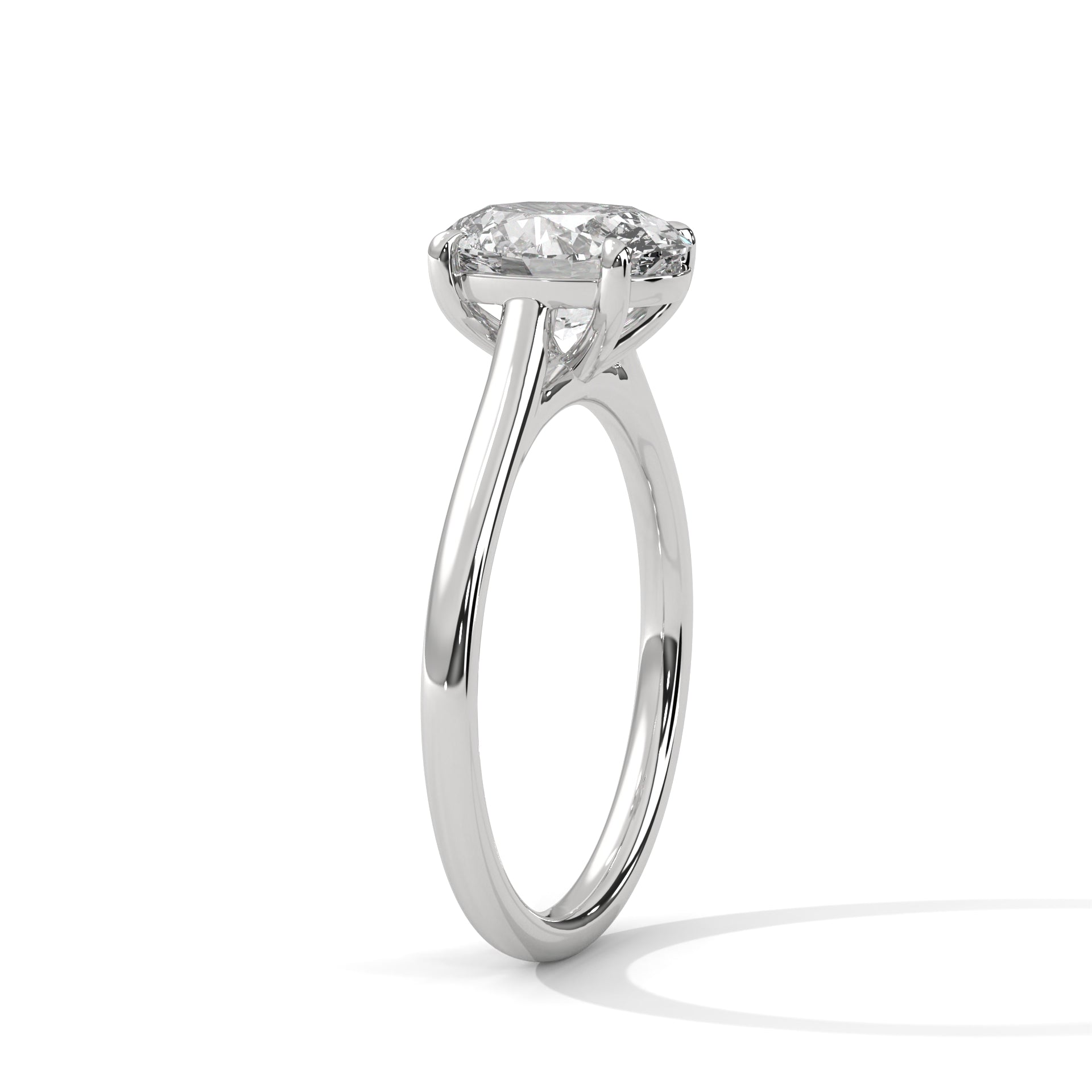 2.00 ct Oval Cut Solitaire Diamond Engagement Ring 2ct White Gold