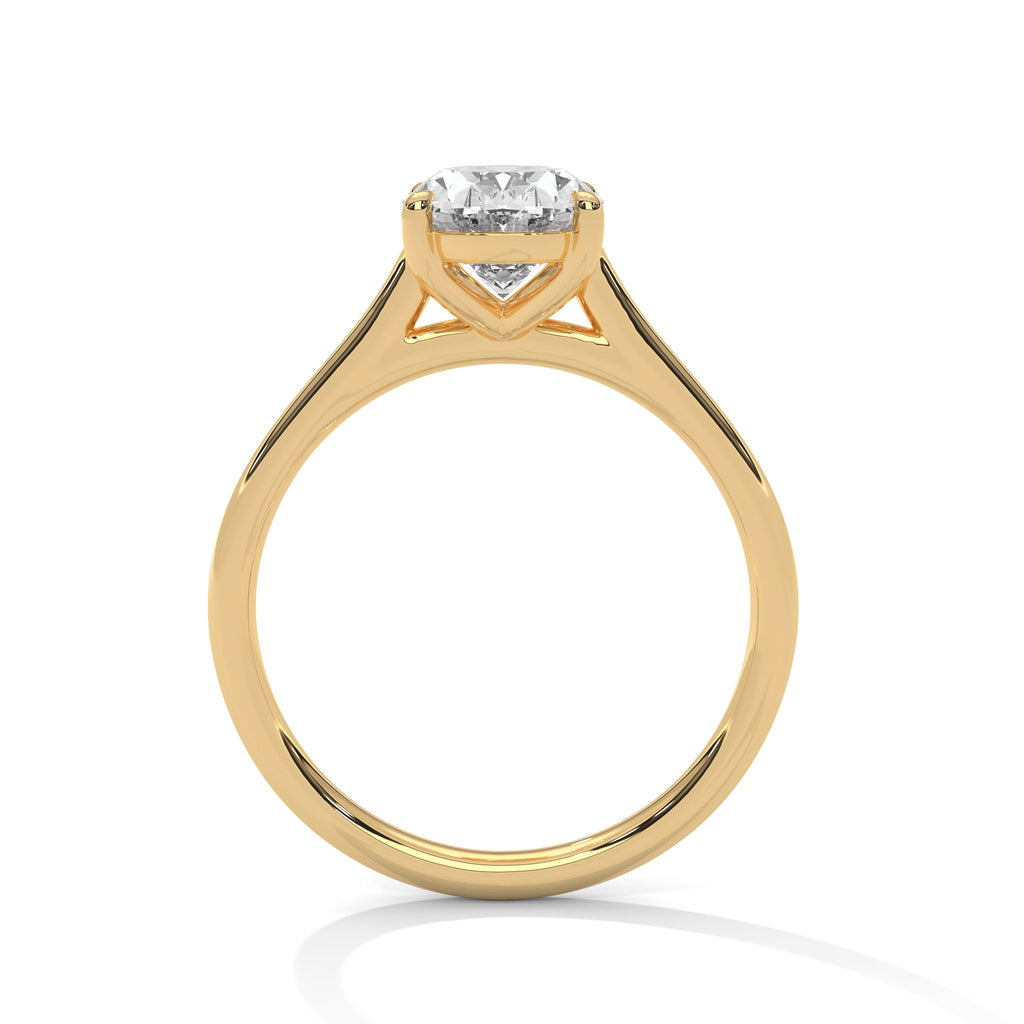 2.00 ct Oval Cut Solitaire Diamond Engagement Ring 2ct Yellow Gold