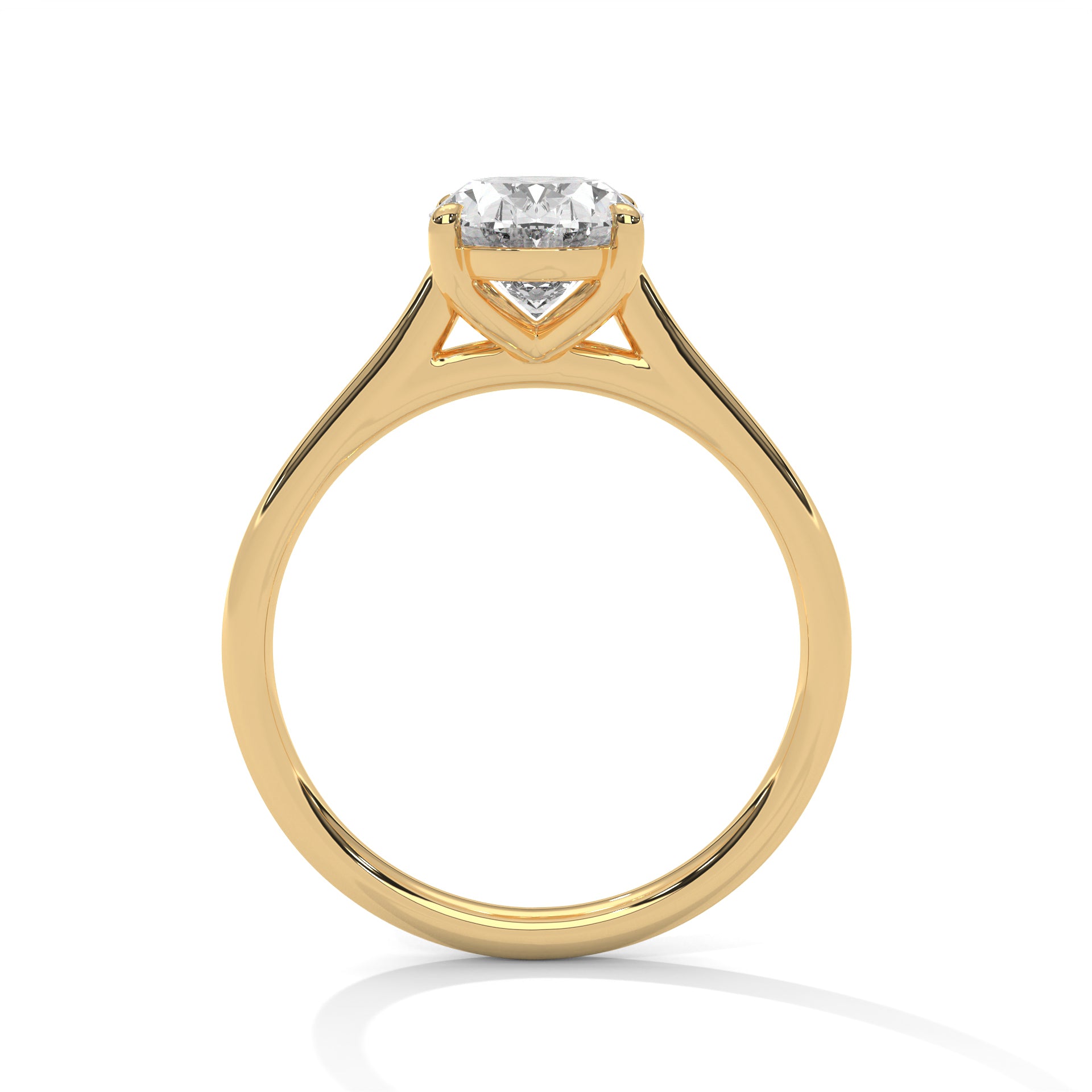 2.00 ct Oval Cut Solitaire Diamond Engagement Ring 2ct Yellow Gold