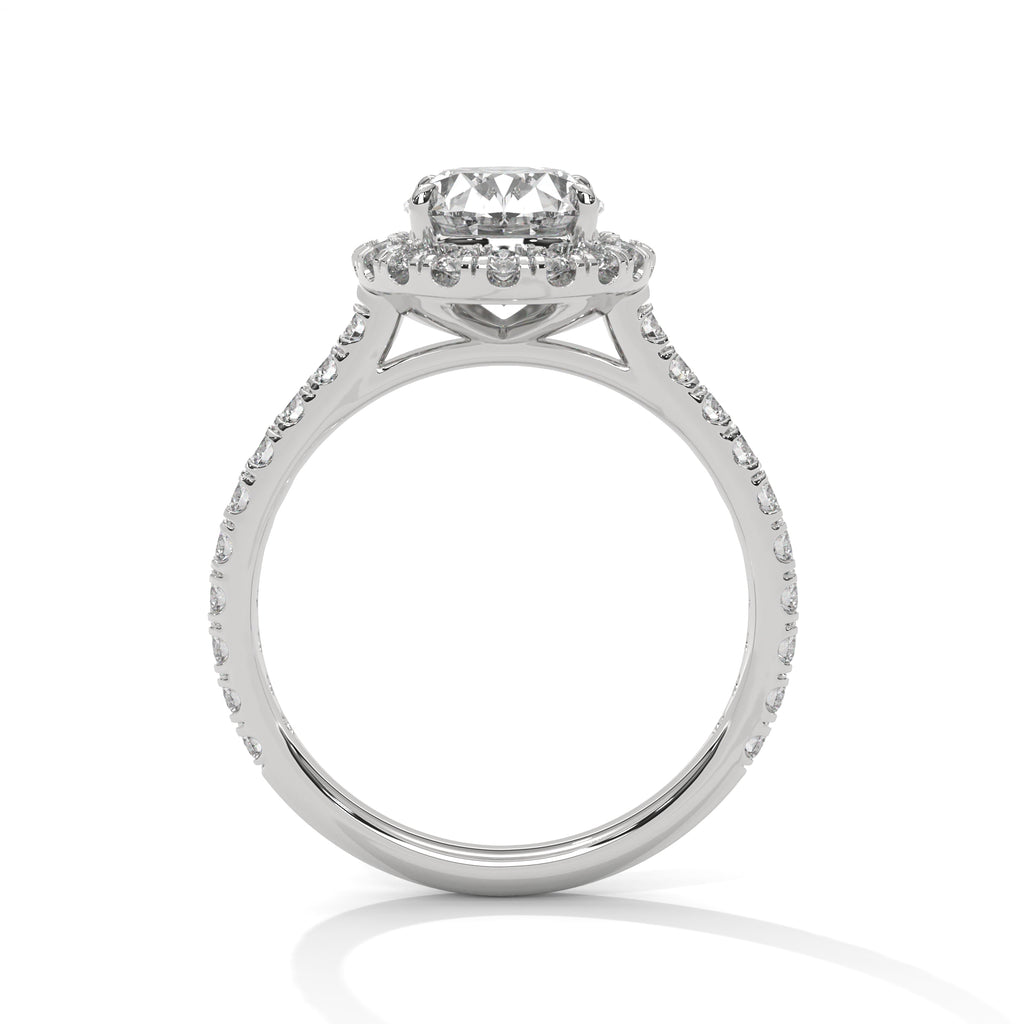 2.00 ct Oval Celestial Halo Diamond Engagement Ring 2ct White Gold